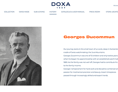 History page - Doxa website
