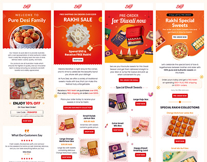 Pure Desi Sweets | Email Designs