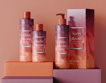 Scarlet Blossom - Logo + Product + Packaging Design