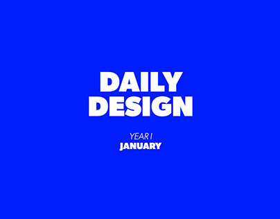 DAILY DESIGN | Year 1 | January