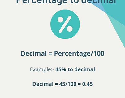Percentage into decimal