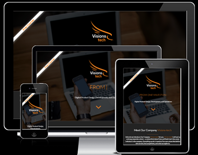 Responsive One page Website for Vision Tech Company 