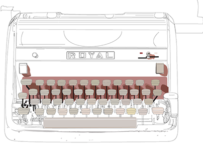 Retro Pink typewriter
