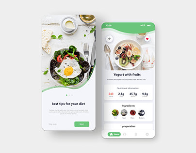 Food Recipe App Landing Page | UIUX Design
