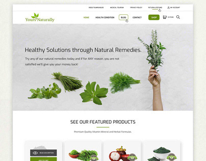 Yours Naturally - Web Design