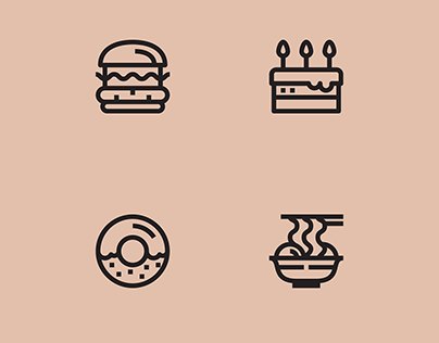 food icons 32 pixel grid