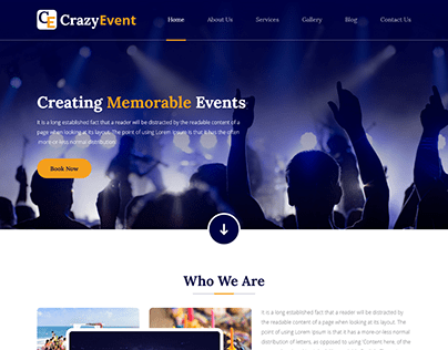 Crazy Event-Webpage