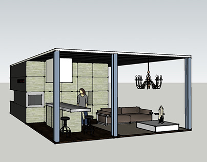 Stand design proposal for a furniture booth.