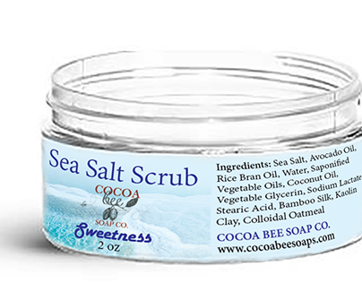 Sea salt scrub label