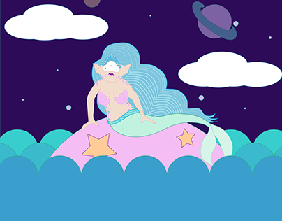 mermaid in space
