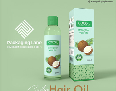 Custom Hair Oil Labels & Packaging Boxes