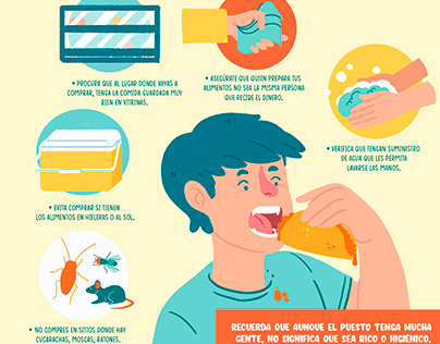 Infografía Tips para evitar infección estomacal