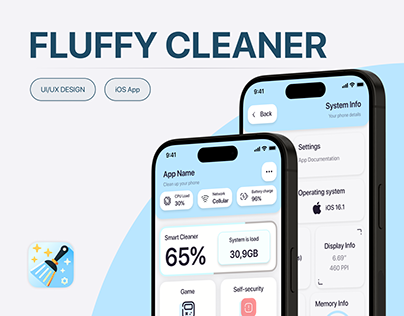 Fluffy Cleaner app ui/ux