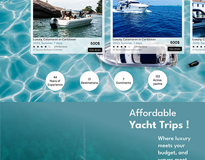 Yacht Tour Booking Web UI