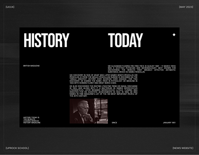 History Today - News Website Redesign