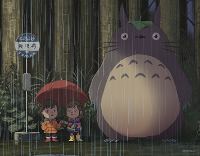 Kids with Totoro