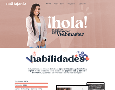 Diseño web para Natalia Fajardo Web Master