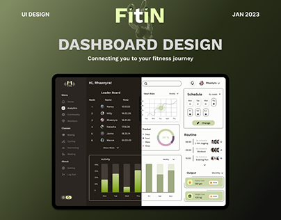 Fitin - Fitness Dashboard Design