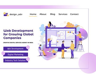 Web Development & Marketing Company Landing Page