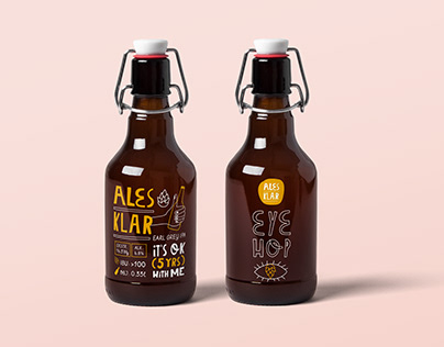ALES KLAR - home brewery branding
