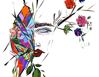 " Flower girl " Illustration