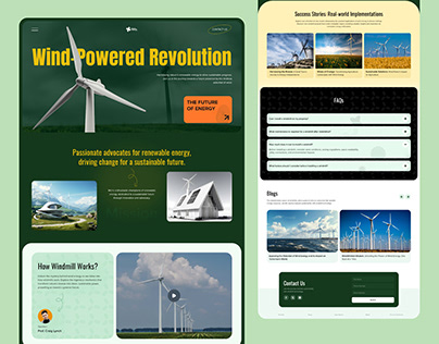 Renewable Energy - Windmill Landing Page