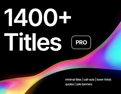 Titles Pro | AE, Pr and FCPX template