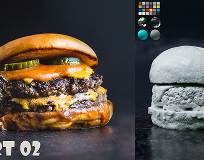 How to model, texture and render a cheeseburger