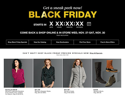 Macy's Black Friday Preview Sitelet