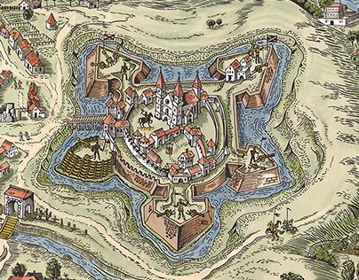 Varadinum city map reproduction
