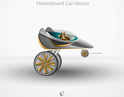 Hoverboard Car Vector