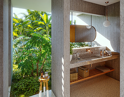 Bali villa bathroom