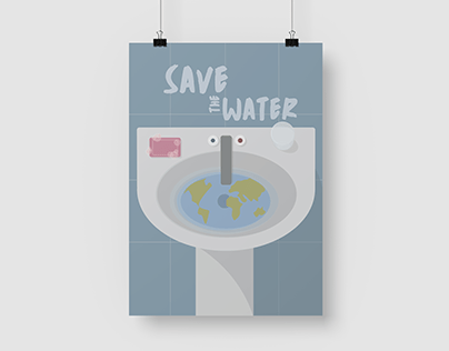 Poster design "Water as an exhaustible resource"