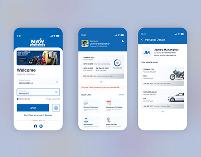 MAW Enterprises | Mobile Application UI