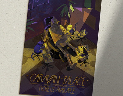Caravan Palace West Coast Tour Poster