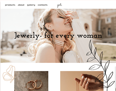 Landing page for jewerly store