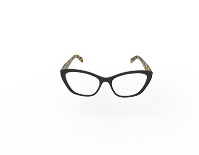 Glasses 3d modeling with texturing