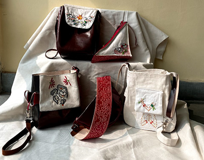 Handmade Kantha embroidery Bags