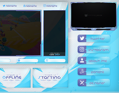 FREE LIGHT BLUE STREAM OVERLAY TEMPLATE DOWNLOAD