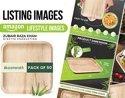 Bamboo Plates Listing Images | Amazon