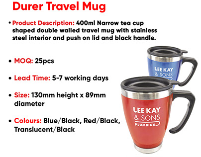 Promotional Durer Travel Mug