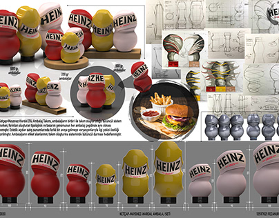 Ketchup Mayonnaise Mustard Ambalage Design for Heinz