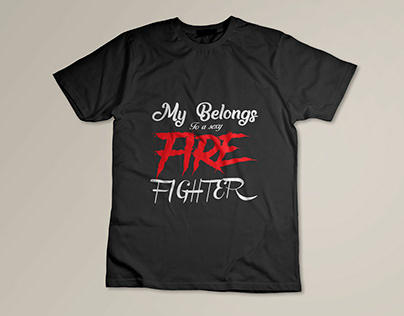 Fire figther t shirt design