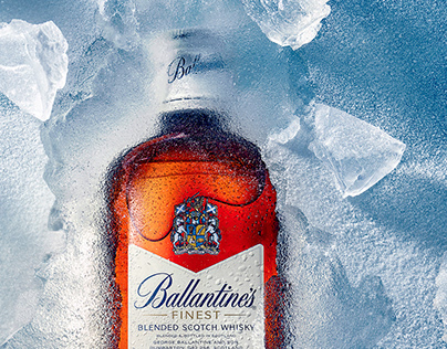 Ballantines Whiskey Product Advertising photography