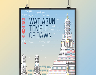 'Wat Arun' Illustration
