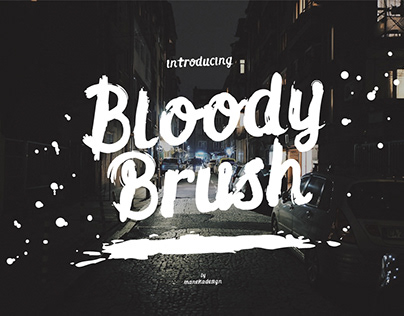 Bloody Brush Typeface