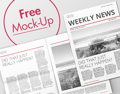 Free Newspaper Mock-Up
