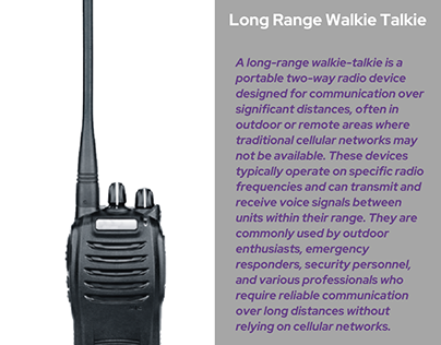 Emergency Ready: Long-Range Walkie-Talkies for Safety