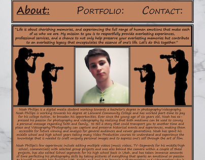 The 'About Page' for Noah Phillips Photography
