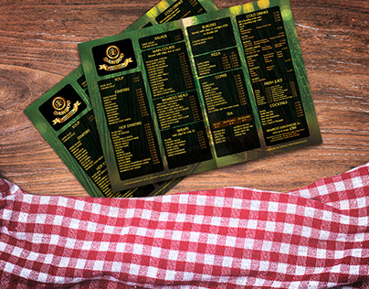 Bamboo restaurant table menu
